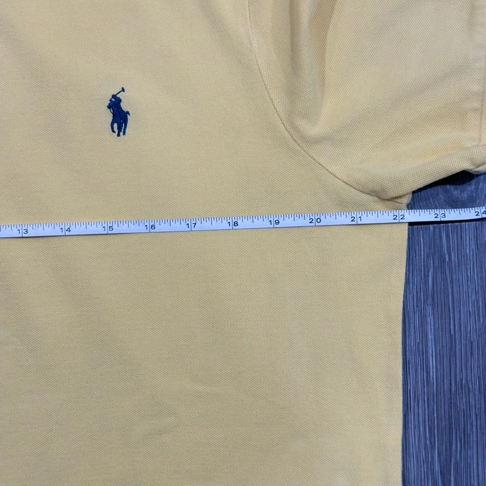 Ralph Lauren Men's Light Yellow Polo Short Sleeve Shirt Size L - Picture 4 of 8